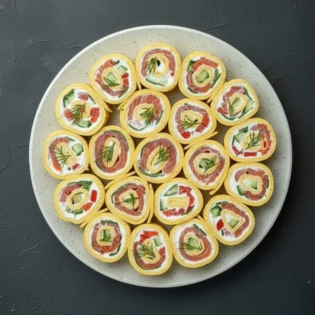 Рулетики с лососем